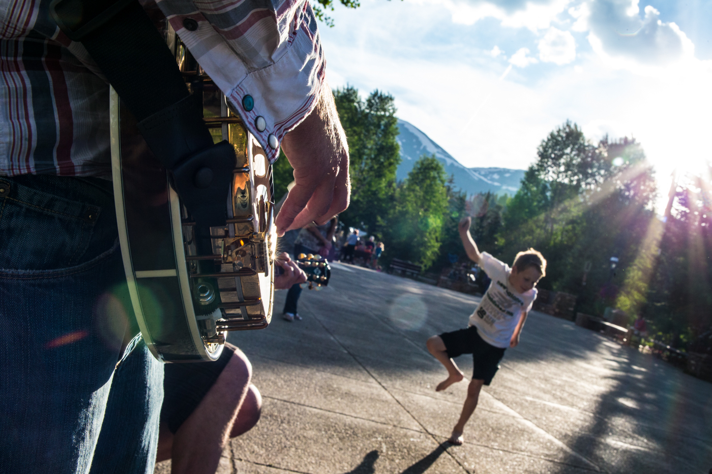 dancing to the music